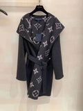 Louis Vuitton 1A82GO HOODED WRAP COAT WITH BELT