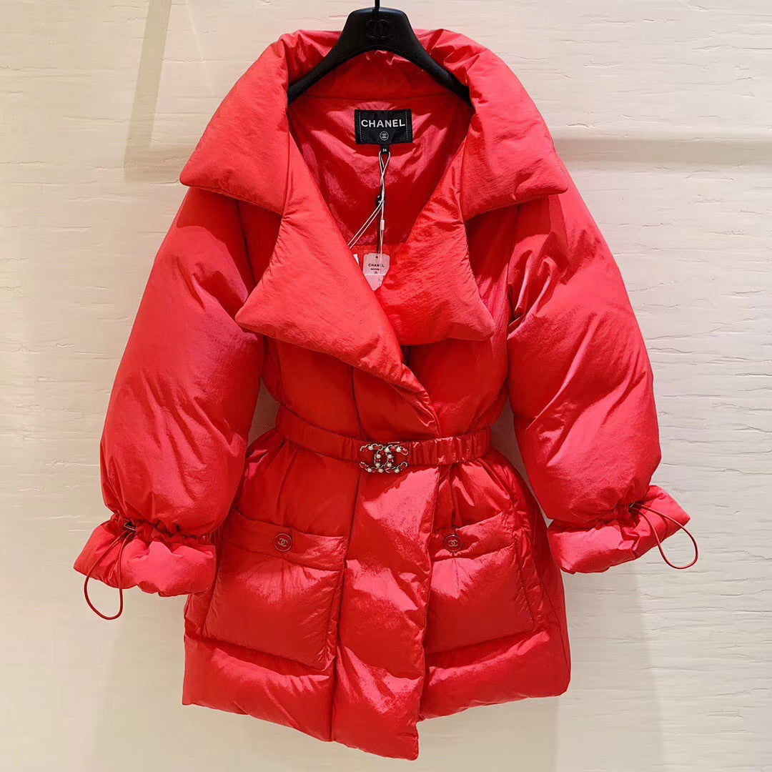 Chanel Coat & Belt Red