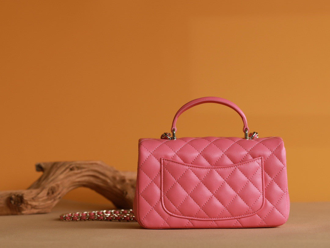 Chanel Fall-Winter 2022/23 Pre-Collection Pink MINI FLAP BAG WITH TOP HANDLE