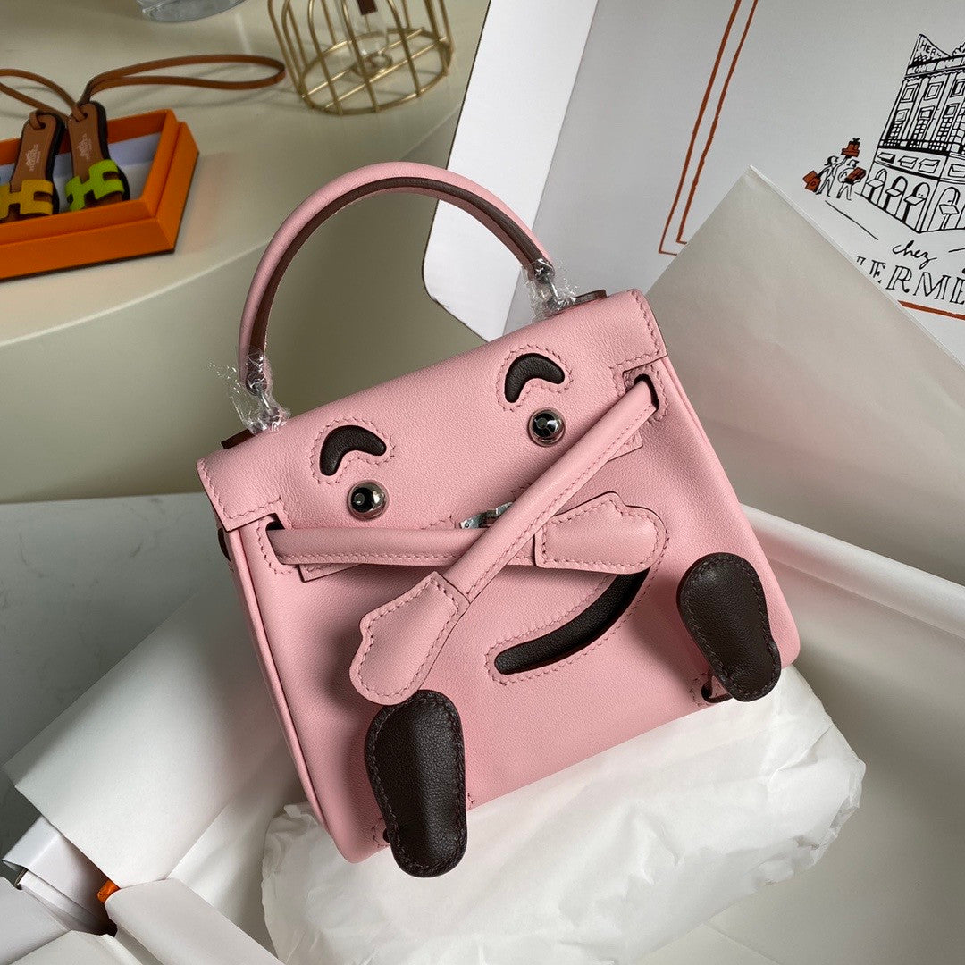Hermes Quelle Idole Kelly Doll Bag 3Q Sakura Pink Swift Palladium Hardware