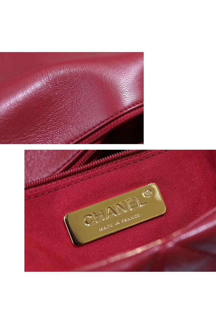 CHANEL 19 Large Flap Bag Dark Pink