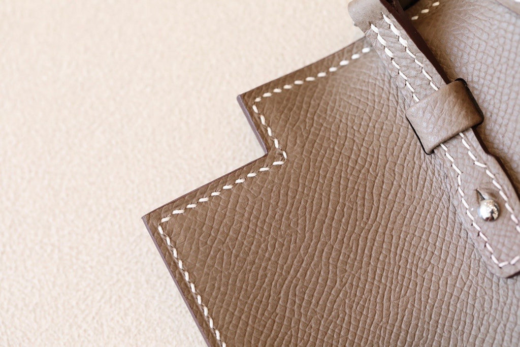 Hermes Kelly Wallet to Go Etoupe EPSOM PHW