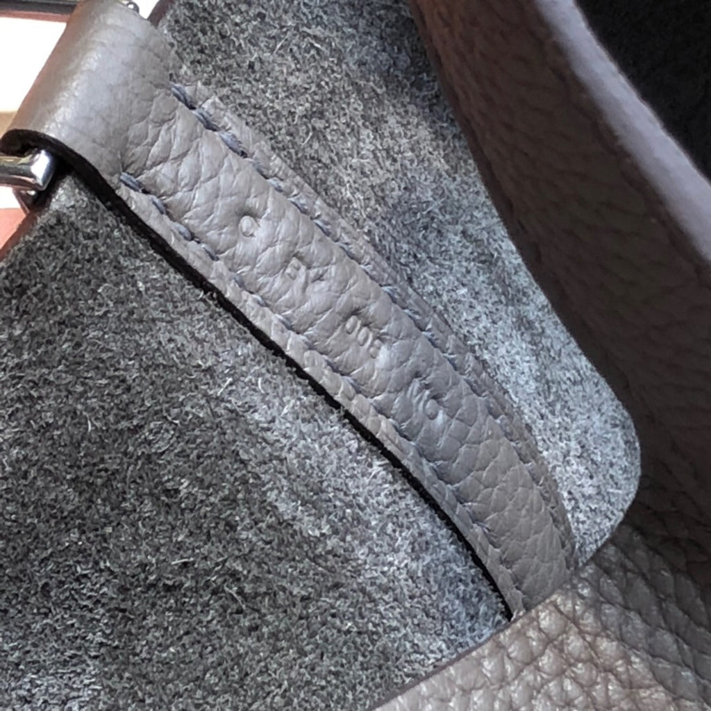 Hermes 8F Etain  Picotin Lock 18 Togo Leather Bag