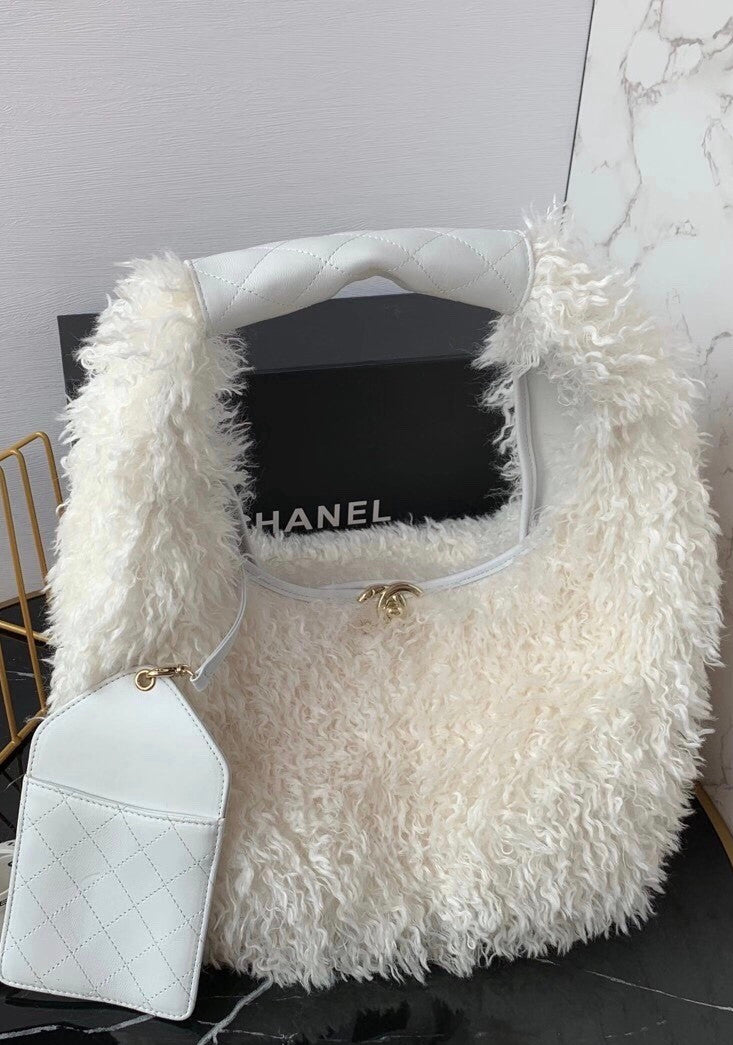 Chanel Large Hobo Bag White