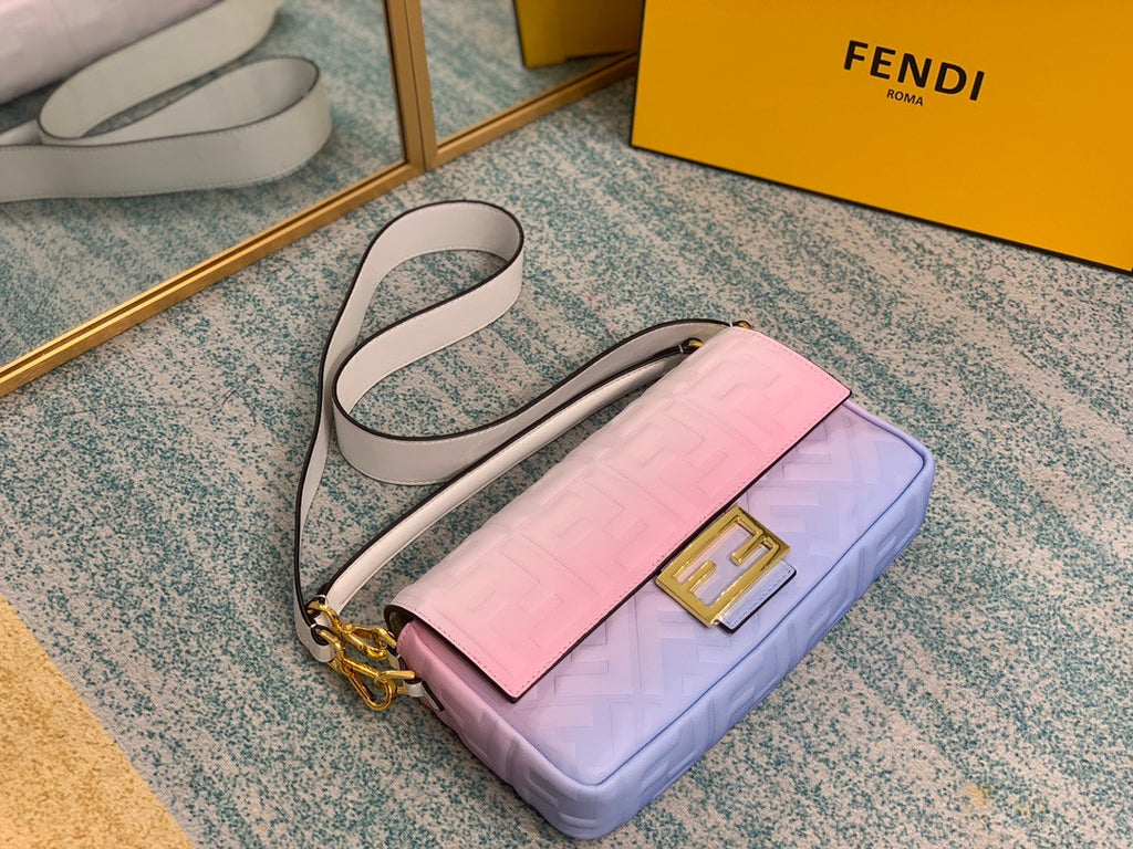 Fendi BAGUETTE Graduated color nappa leather bag