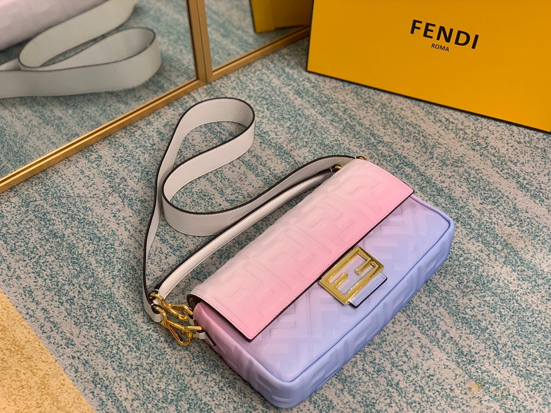 Fendi BAGUETTE Graduated color nappa leather bag