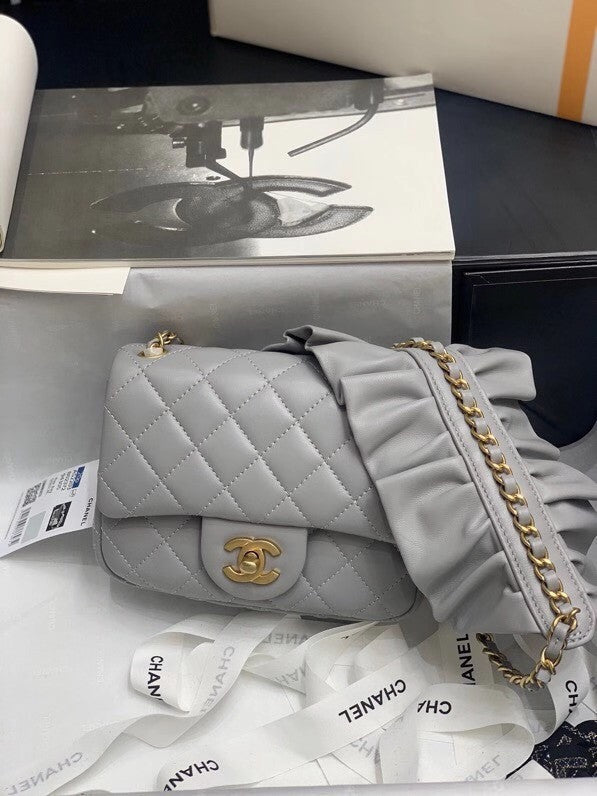 Chanel Bag Romance Square Mini Flap Bag Grey