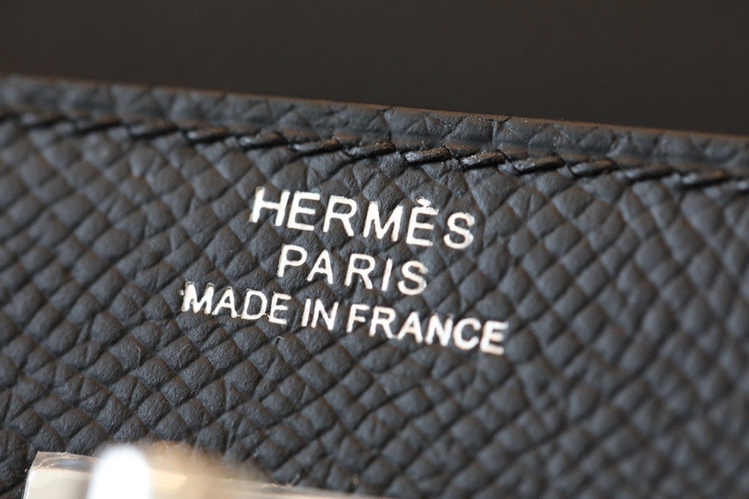 Hermes Kelly Wallet to Go Black EPSOM PHW