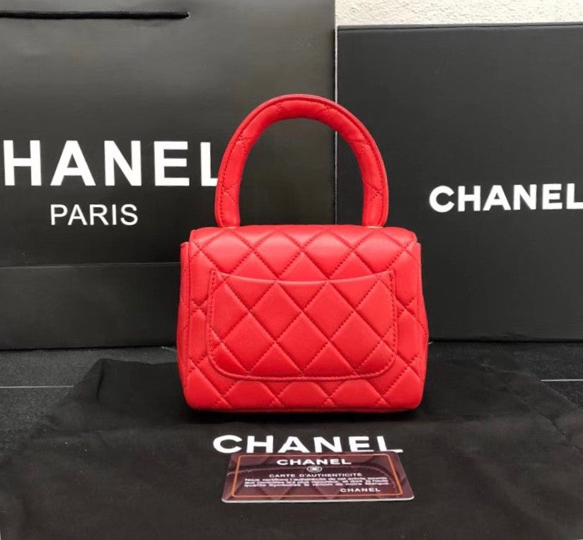 Chanel vintage duo flap bag Red