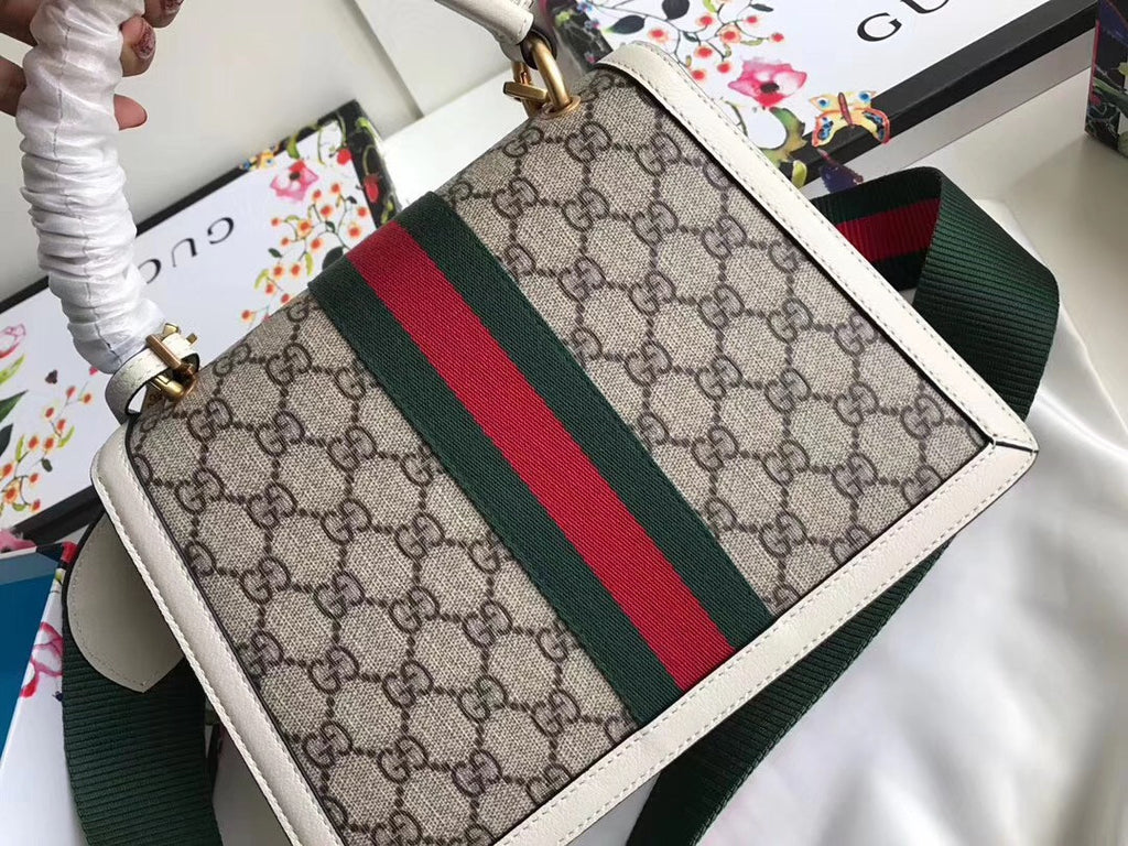 Gucci Queen Margaret small top handle bag White