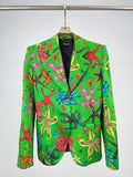 Versace TRÉSOR DE LA MER PRINT SILK BLAZER