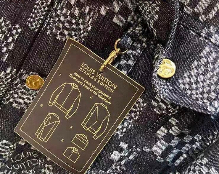 Louis Vuitton 1A8WBK  DISTORTED DAMIER DENIM JACKET