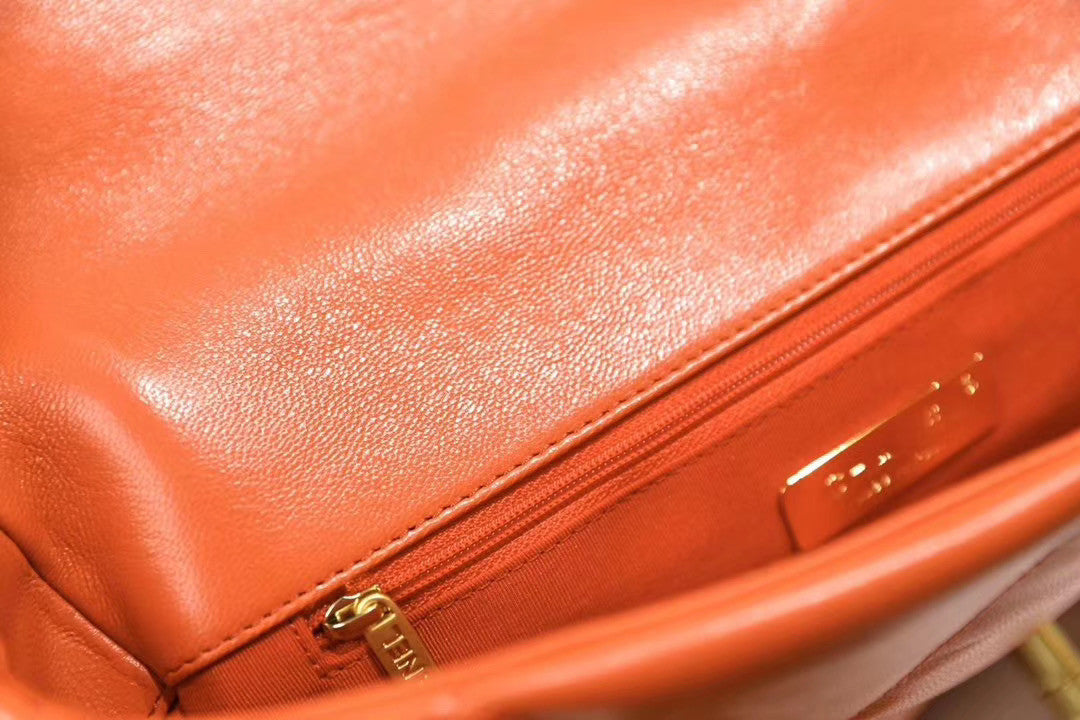 CHANEL 19 Large Flap Bag Orange