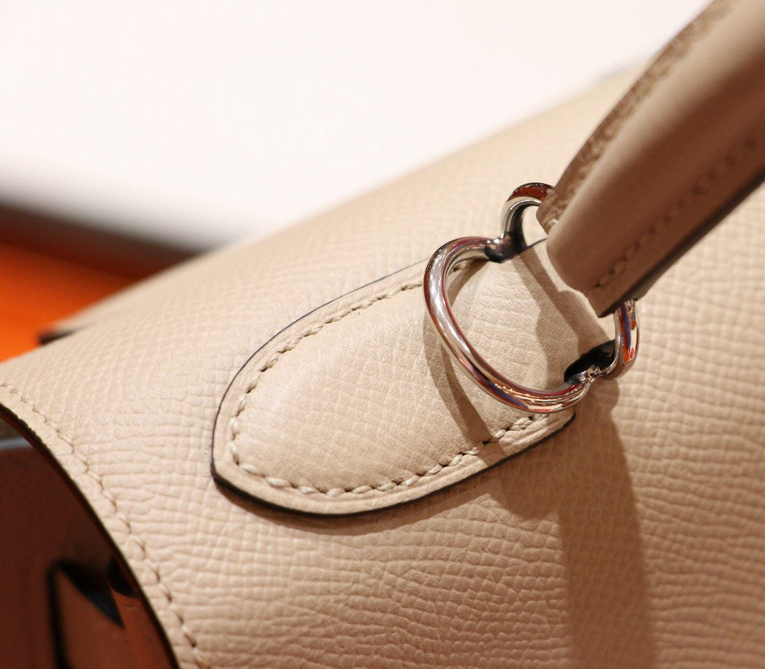Hermès S2 Trench Kelly 28 Epsom Palladium Hardware