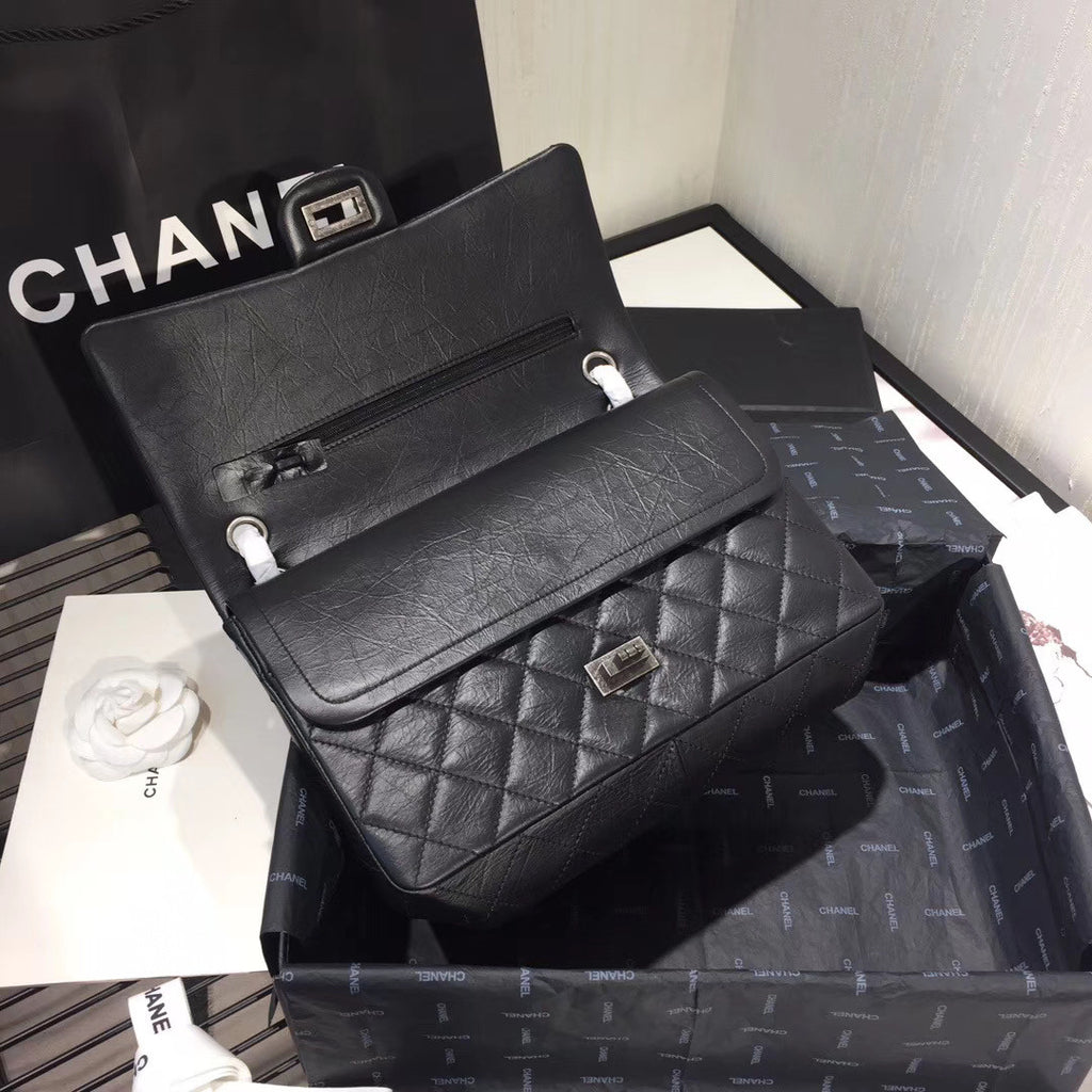 Chanel Large Aged Calfskin  2.55 Handbag SHW