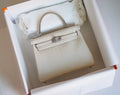 Hermes Craie Alligator KELLY 25 WITH PALLADIUM  HARDWARE
