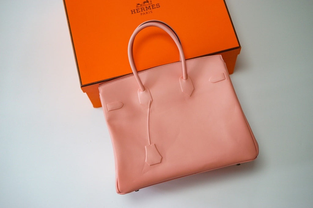 Hermes Shadow Birkin 35 Sakura Pink Swift Palladium Hardware