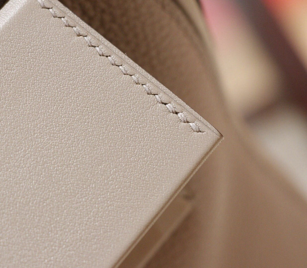 Hermes Kelly 24/24 M8 Gris Asphalte Taurillon Clemence Maurice Leather with Palladium Hardware