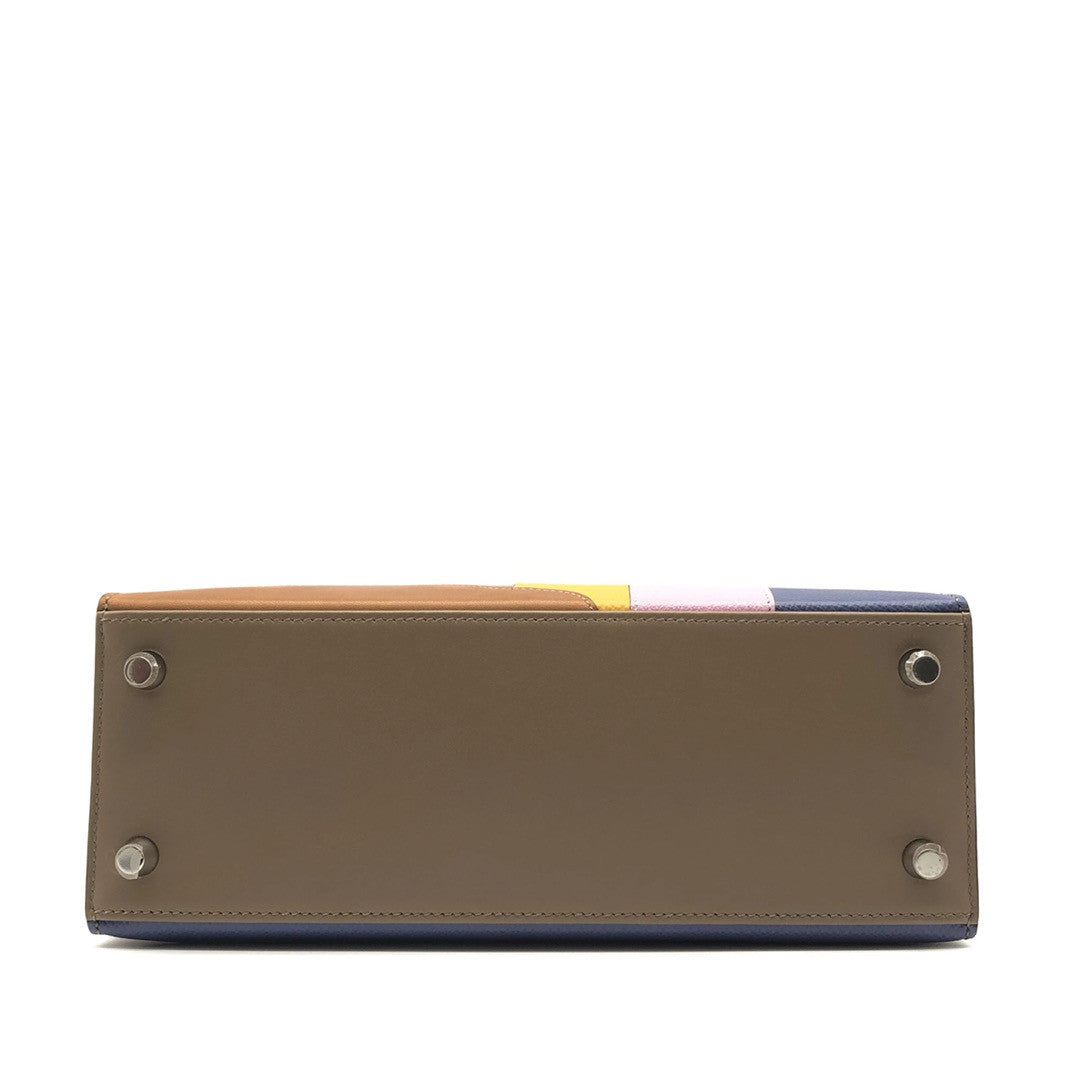 Hermes Special Order Endless Road Day  Kelly 25 cm Epsom Palladium Hardware