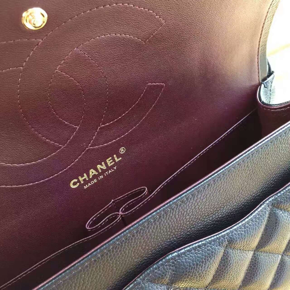 Chanel LARGE CLASSIC HANDBAG Black Calfskin
