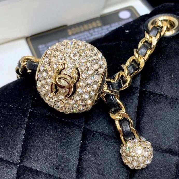 Chanel Velvet Flap Bag Black