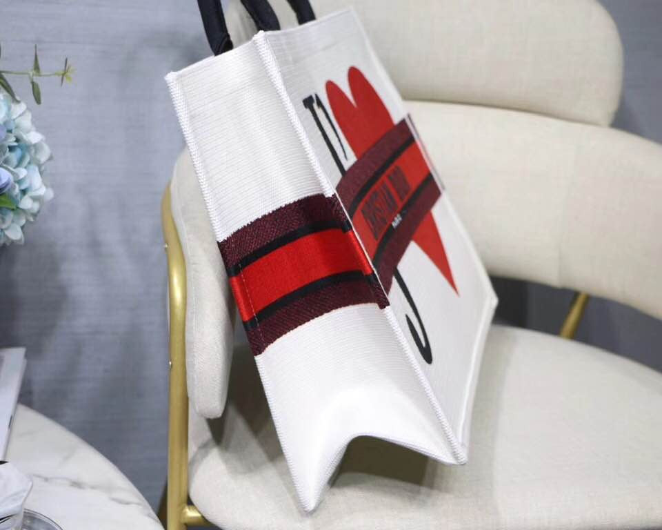 Christian Dior Limited Edition Hearts-Filled Dioramour DIOR BOOK TOTE BAG IN