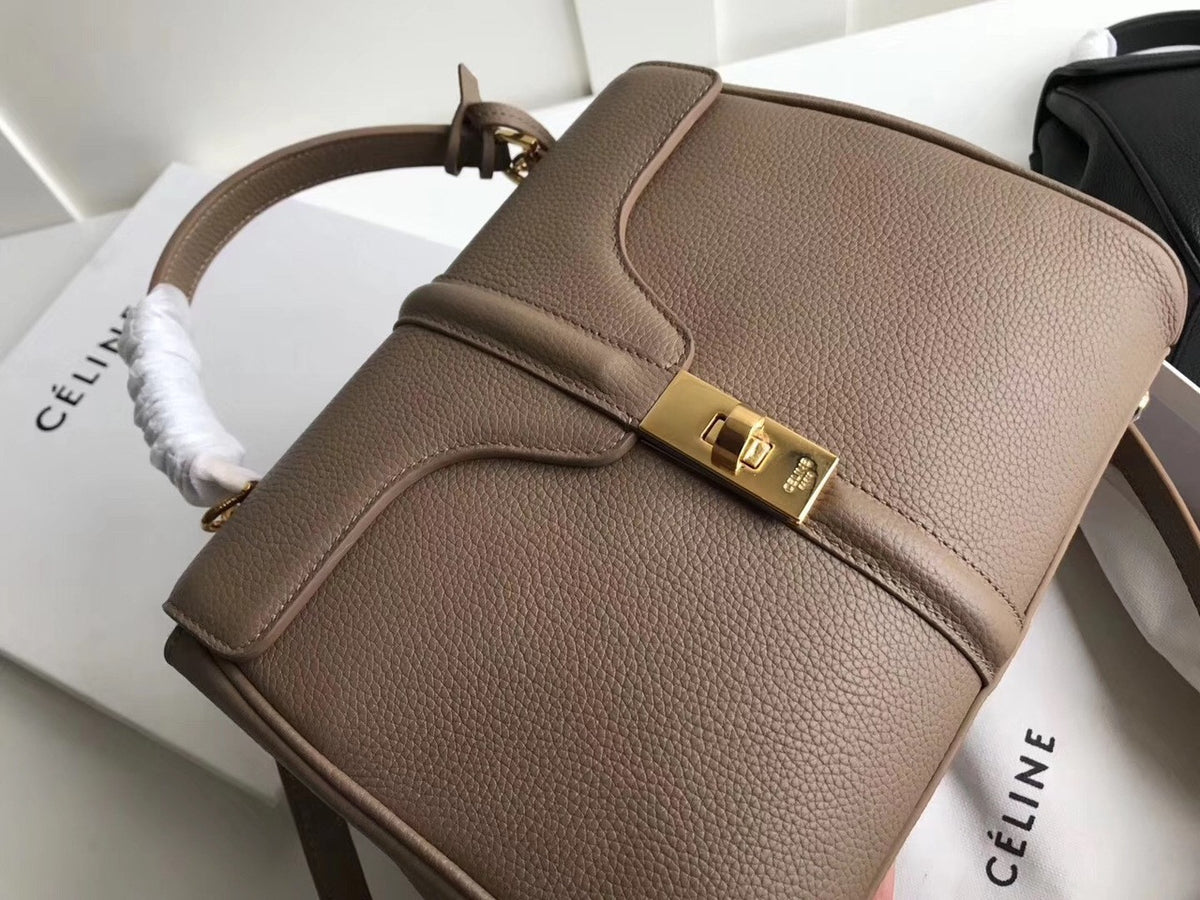Celine SMALL 16 BAG IN SATINATED CALFSKIN NUDE