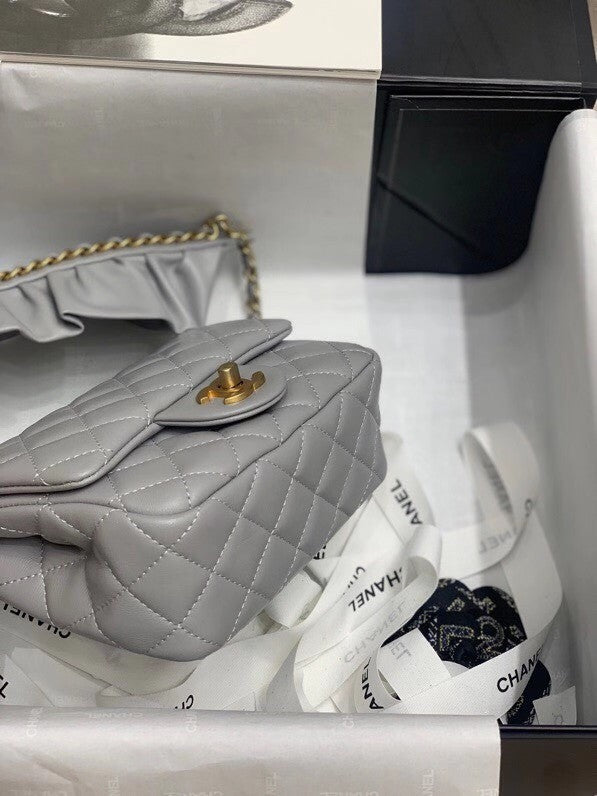 Chanel Bag Romance Square Mini Flap Bag Grey