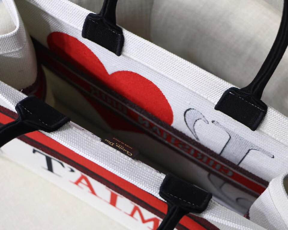 Christian Dior Limited Edition Hearts-Filled Dioramour DIOR BOOK TOTE BAG IN
