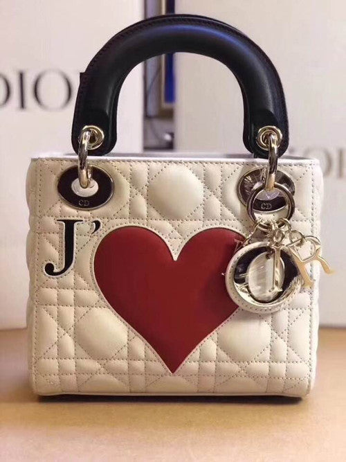 CHRISTIAN DIOR Limited Edition Hearts-Filled Dioramour Lady Dior bag