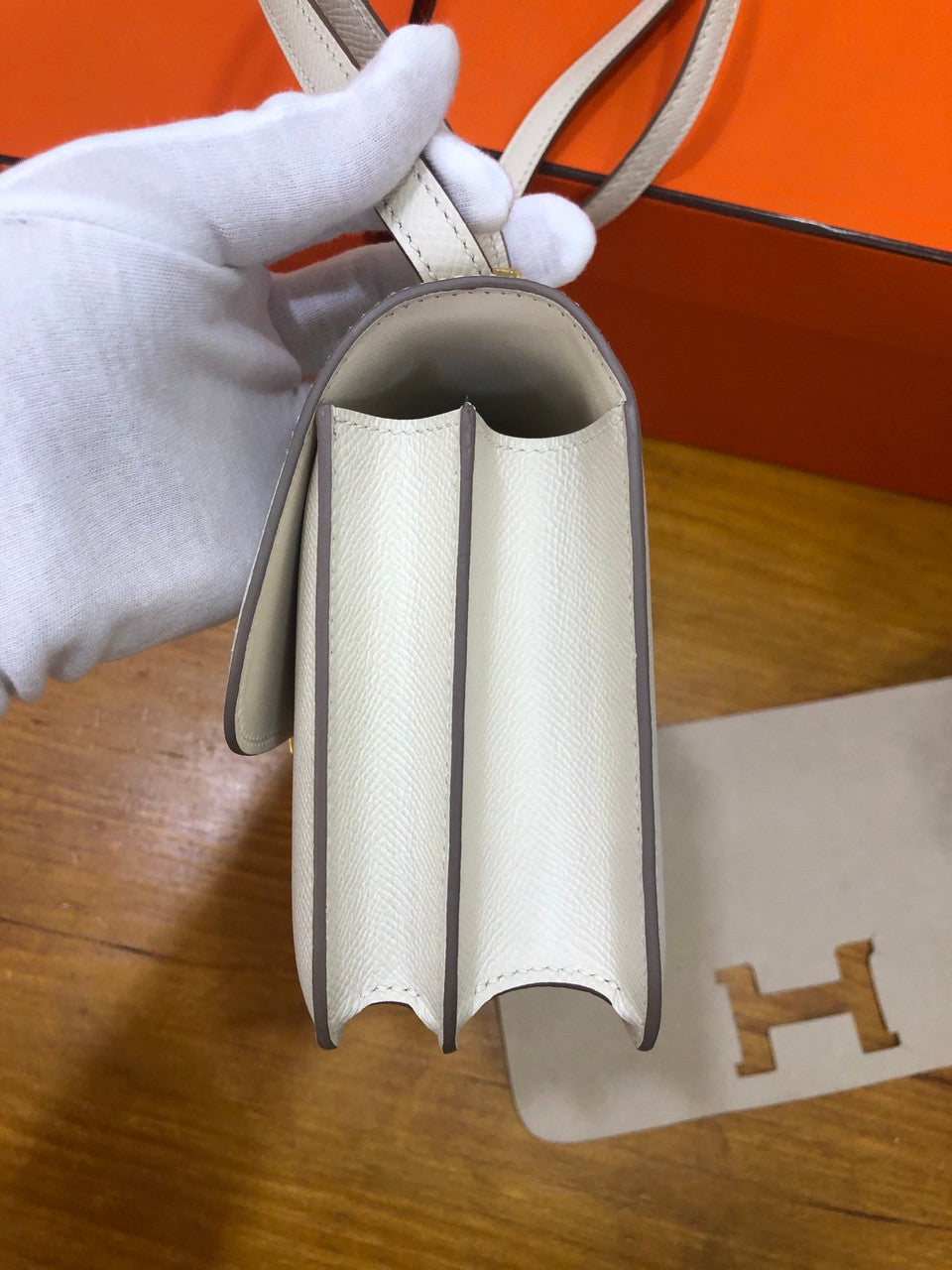 Hermes Cream Constance 26 Epsom Leather