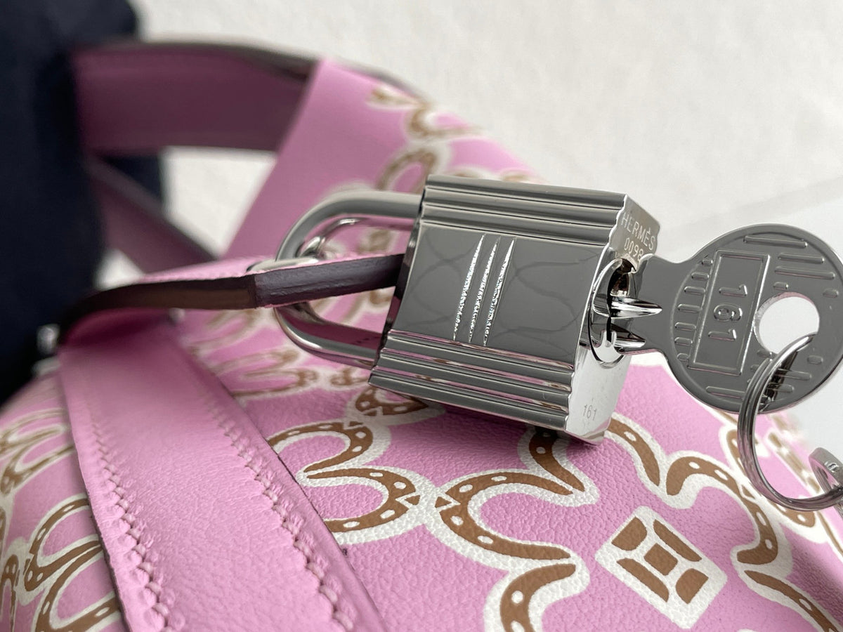 Hermès "Lucky Daisy" Mauve Sylvestre Swift Picotin Lock 18 Palladium Hardware, 2022