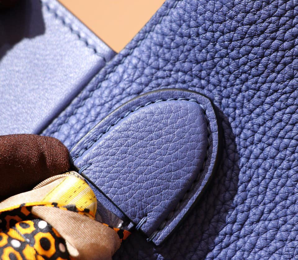 Hermes Kelly 24/24 Blue Taurillon Maurice /Togo Leather with Palladium  Hardware