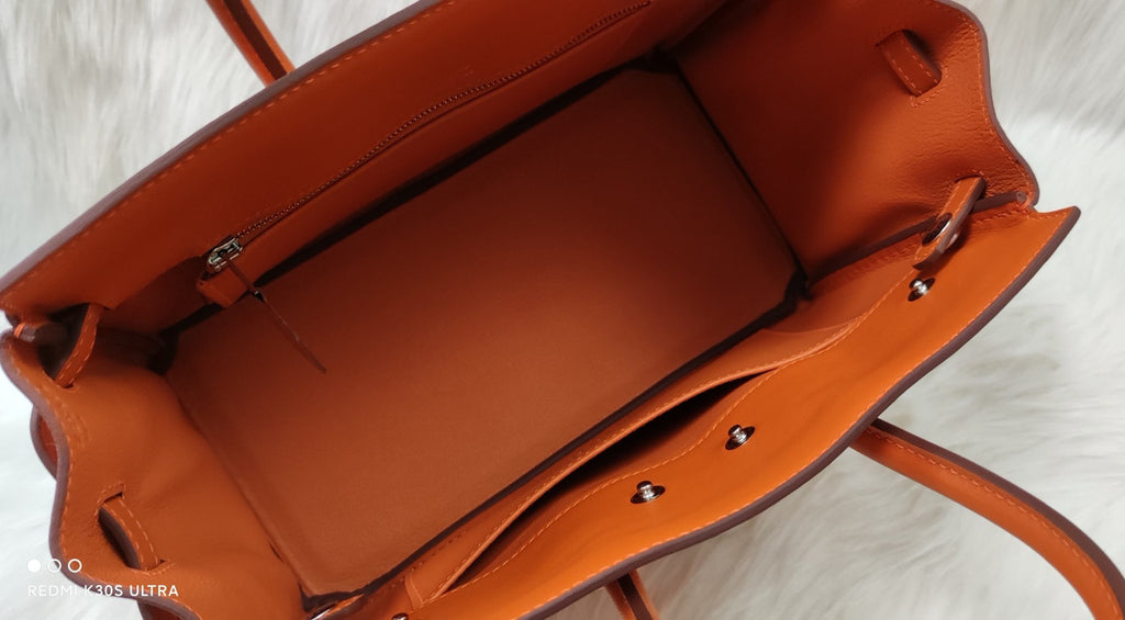 Hermes Shadow Birkin 25 Bag Orange Evercalf Limited Edition