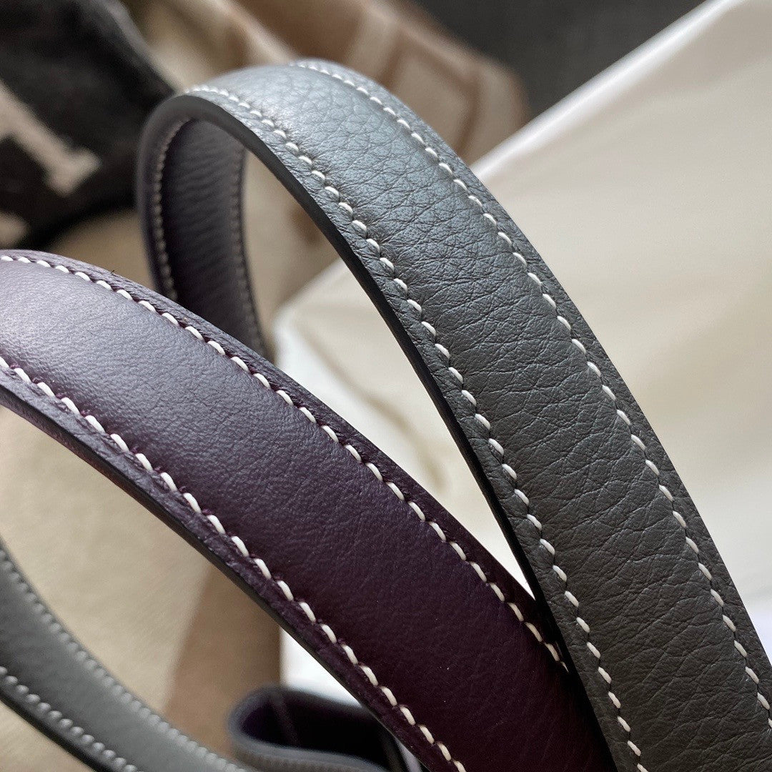 Hermes Double Sens Tote 30 Graphit & Raisin