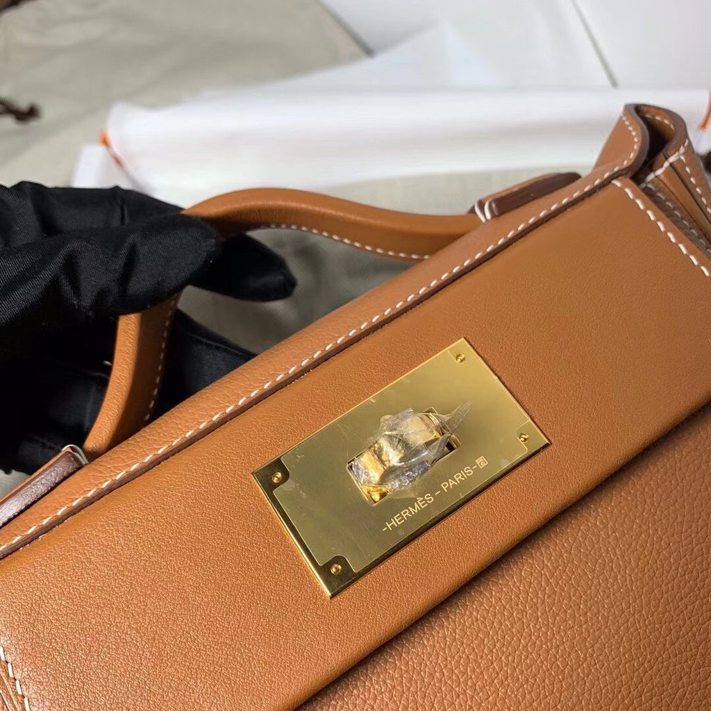 Hermès Mini 24/24 – 21 Bag Gold Evercolor/Swift leather