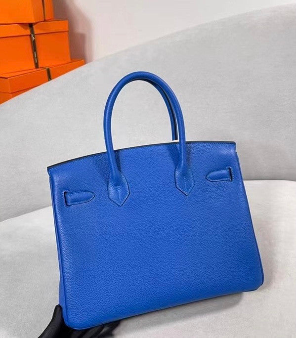 Hermès Birkin 30 cm Blue France Togo Leather Palladium Hardware
