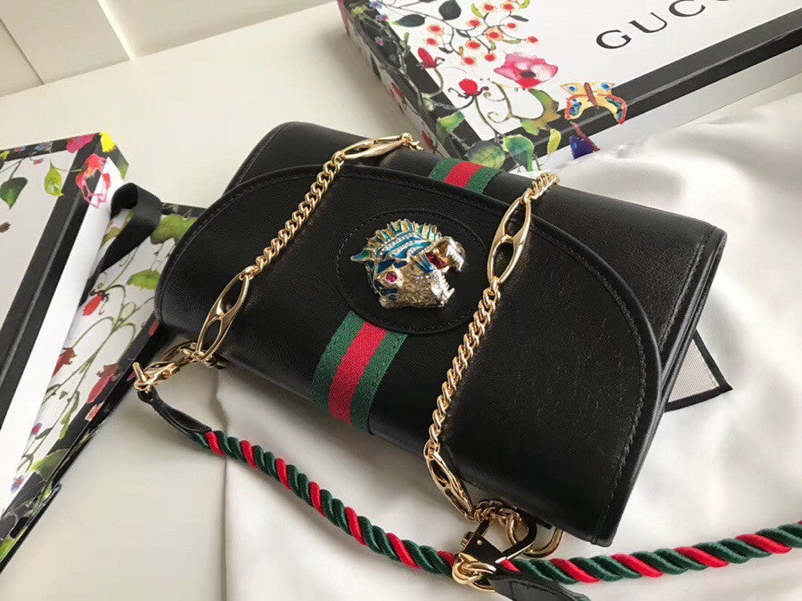 Gucci Rajah medium shoulder bag  Black
