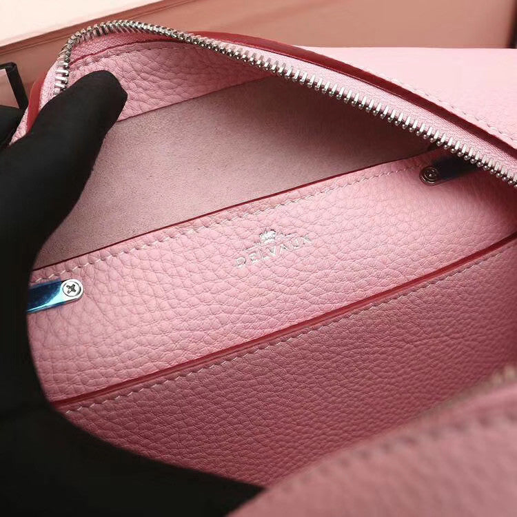 DELVAUX Cool Box Leather Satchel Pink