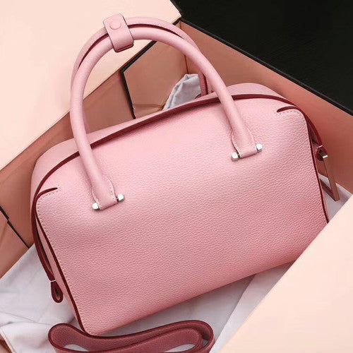 DELVAUX Cool Box Leather Satchel Pink