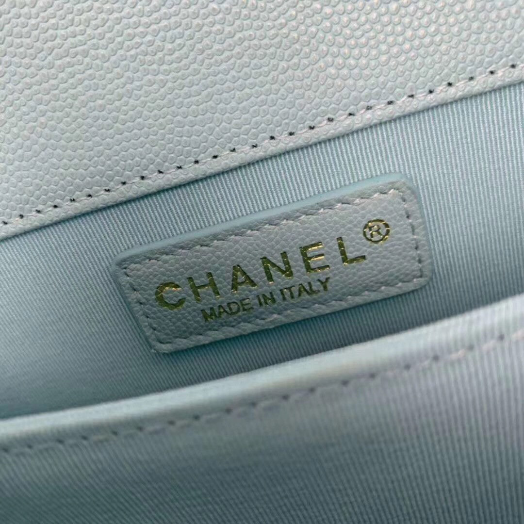 Chanel Large BOY CHANEL Handbag AS0132 Light Blue