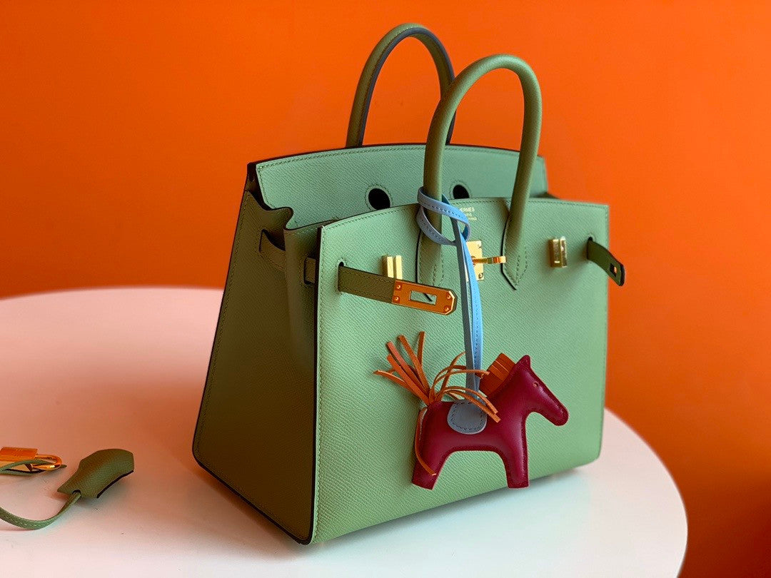 Hermes 3I Vert Criquet Birkin 25 cm Epsom Gold Hardware
