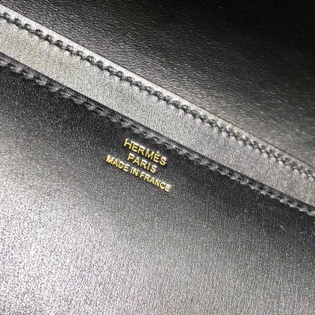 Hermes Constance 25cm Black Box Leather Shoulder Bag