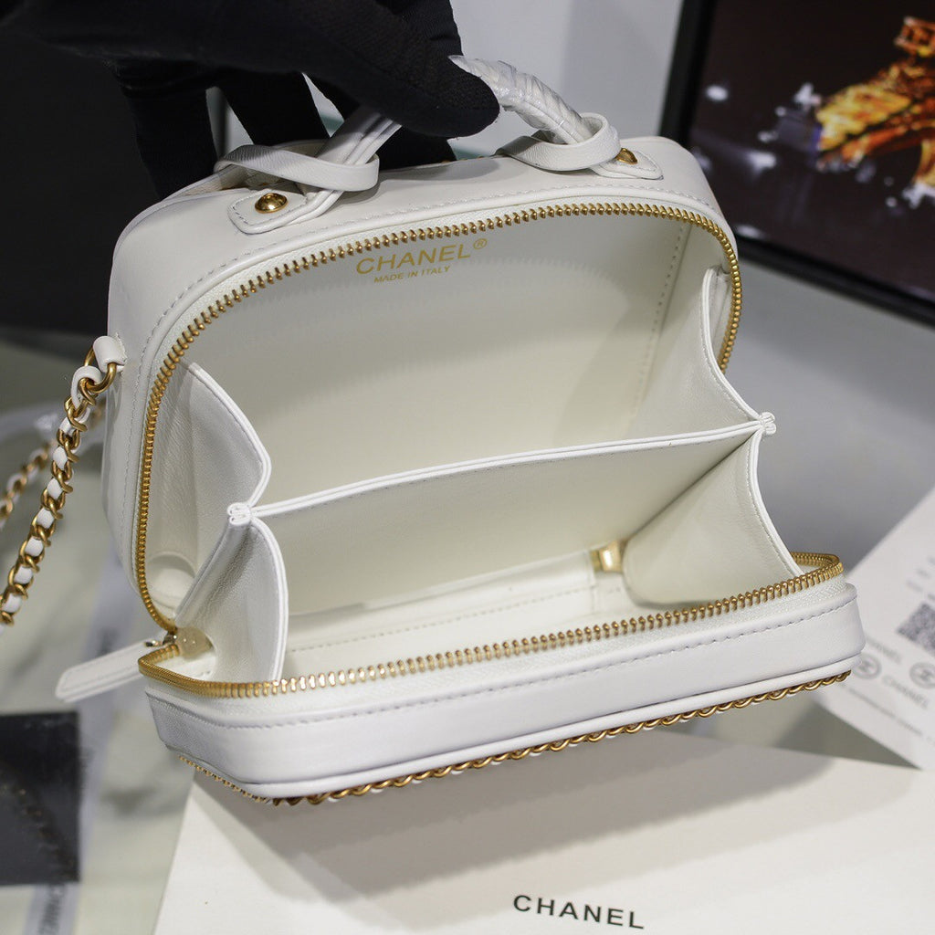 Chanel Small Vanity Case White