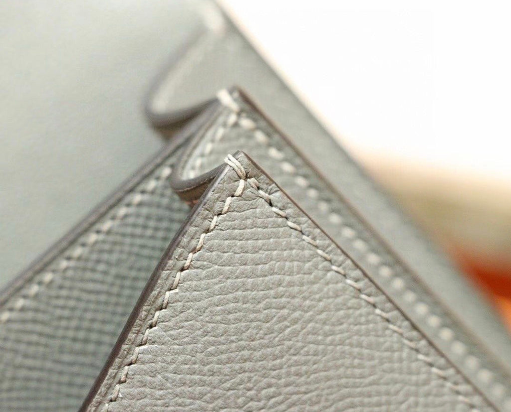 Hermes Vert Amande Constance Epsom leather 18cm Palladium Hardware