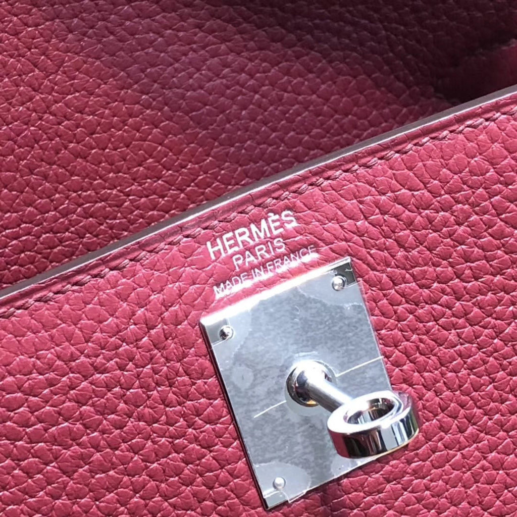 Hermès Kelly Ado Backpack 28cm Togo Leather with Palladium Hardware