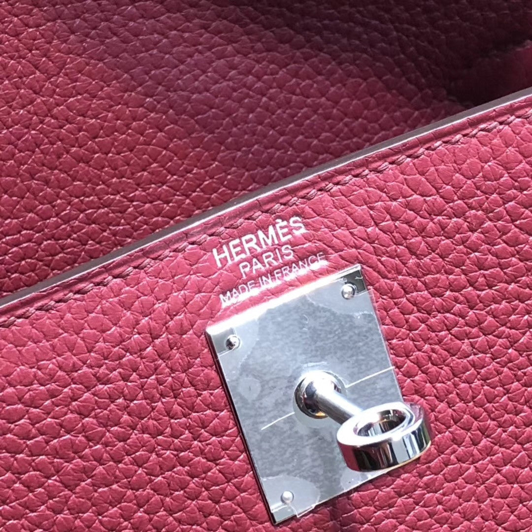 Hermès Kelly Ado Backpack 28cm Togo Leather with Palladium Hardware