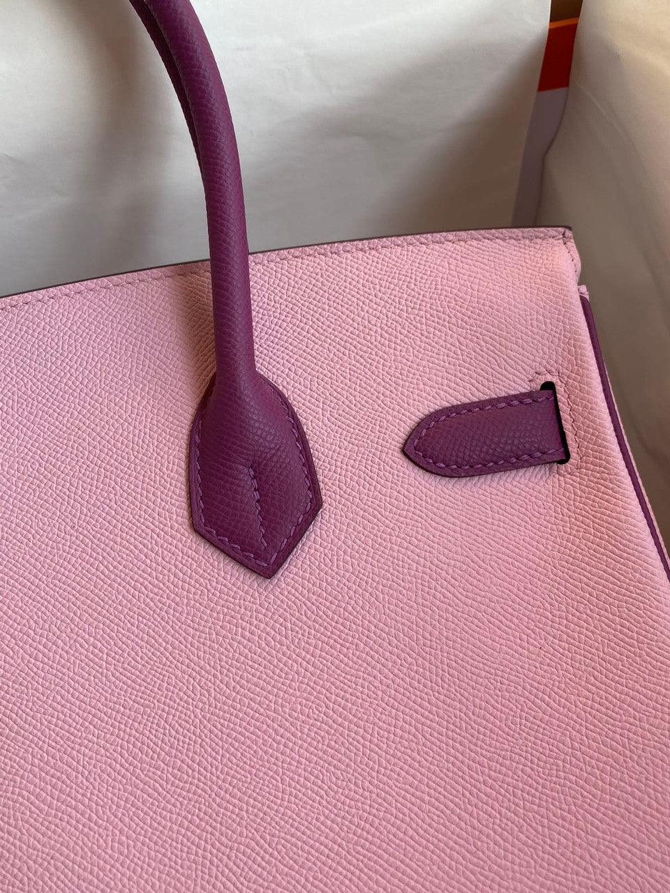 Hermès Mauve Sylvestre/Anemone Birkin 30 cm Epsom Leather Palladium Hardware