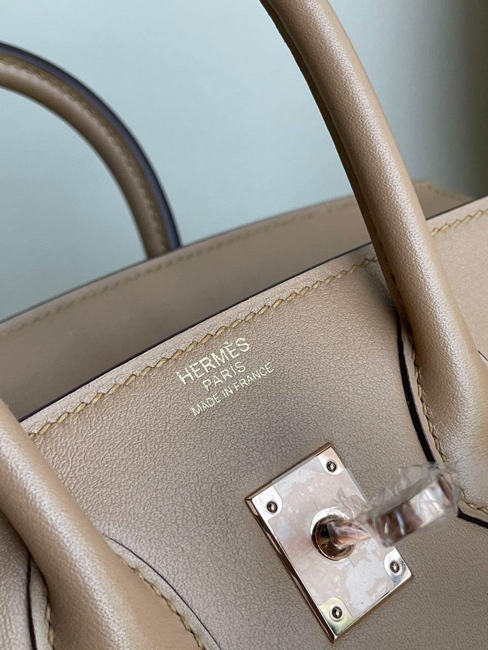 Hermes Biscuit Birkin 25 cm Swift Palladium  Hardware