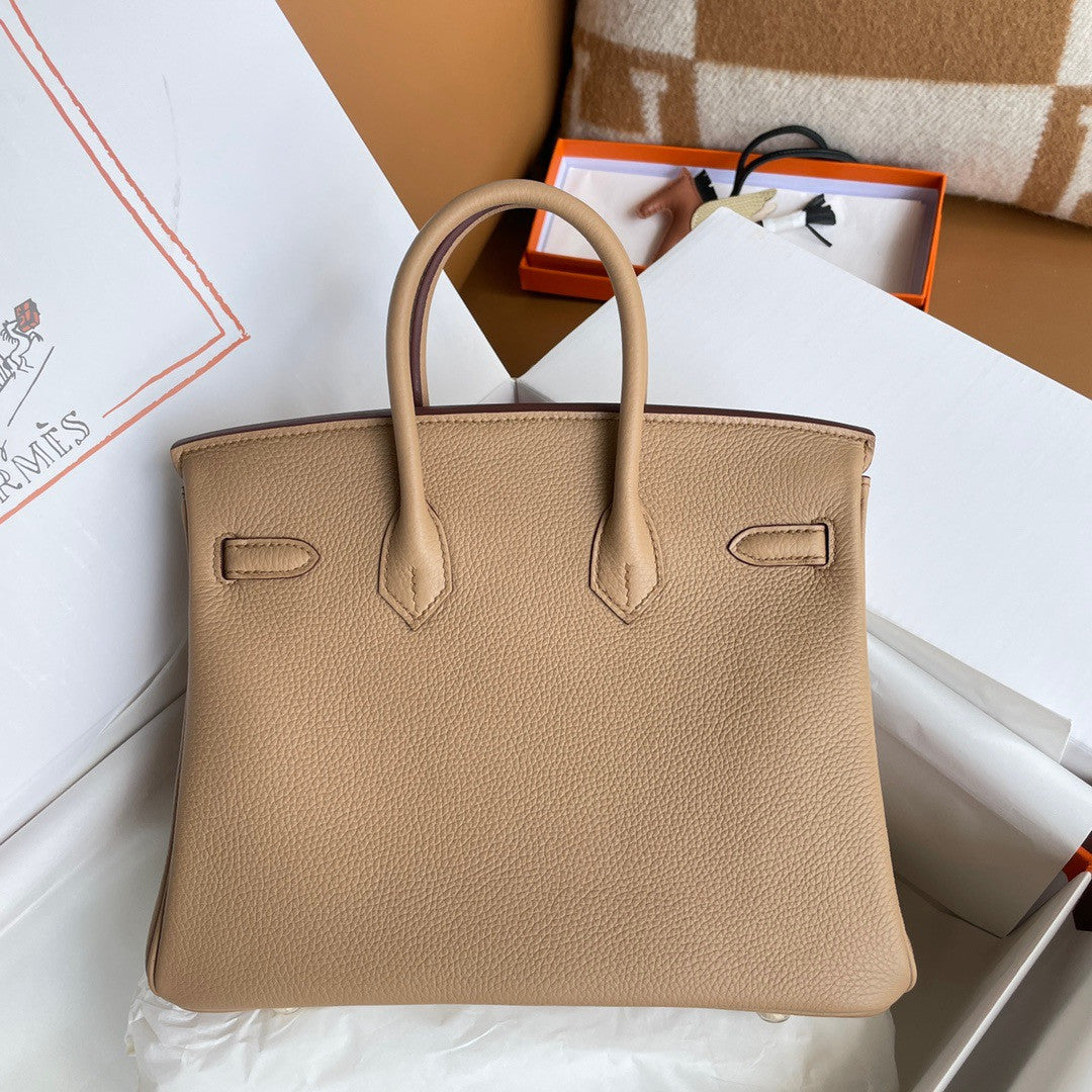 Hermes OM Chai  Birkin 25cm Togo Gold Hardware
